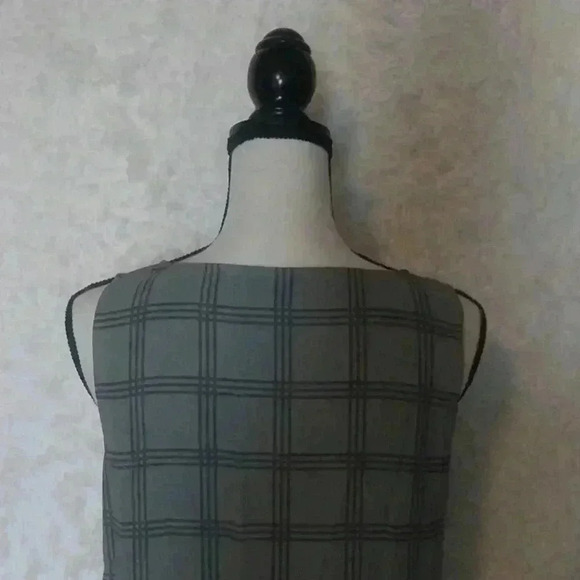 Eileen Fisher Ash Plaid Printed Silk Georgette Scoop Neck Tunic Size SP - Picture 7 of 7